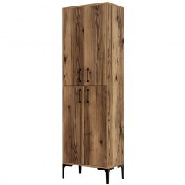 Shoe Cabinet Berlin 845HCT4104 60x35x200cm Walnut WALNUT