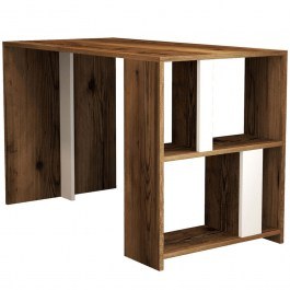 Office Lima 845HCT3841 120x60x75,4cm Walnut-White WALNUT-WHITE