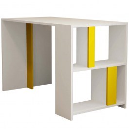 Office Lima 845HCT3838 120x60x75,4cm White-Yellow WHITE-YELLOW