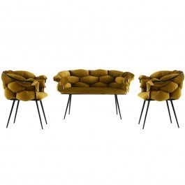 Living Room Balon (Σετ 3Τμχ) 974NMB1806 Ocher-Black OCHRE
