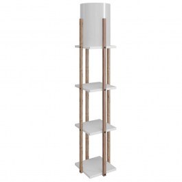 Floor Lamp With Shelves Nora 390FLH1146 21x135cm E27 60W Natural-White Opviq NATURAL-WHITE