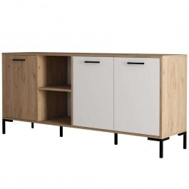 Μπουφές Aurora 389MZA2203 180x45x80cm Oak-White OAK-WHITE