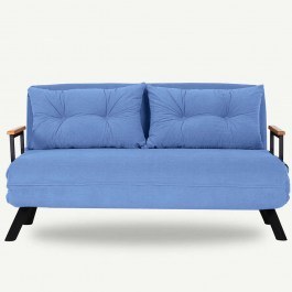 Two-Seater Sofa - Bed Sando 859FTN2707 133x78x78cm Blue BLUE