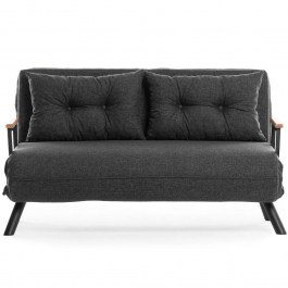 Two-Seater Sofa - Bed Sando 859FTN2824 133x78x78cm Dark Grey DARK GREY