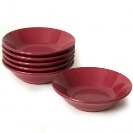 Πιάτο Βαθύ (Σετ 6Τμχ) 275KRM1879 18cm Red Hermia RED