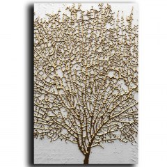Πίνακας Καμβάς 122RMF1180 45x70cm White-Gold Wallity