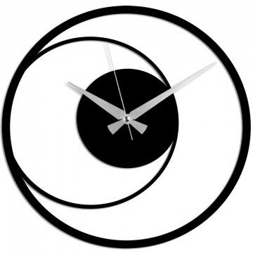 Wall Clock Circle 891TNL2465 49x49cm Black Wallity