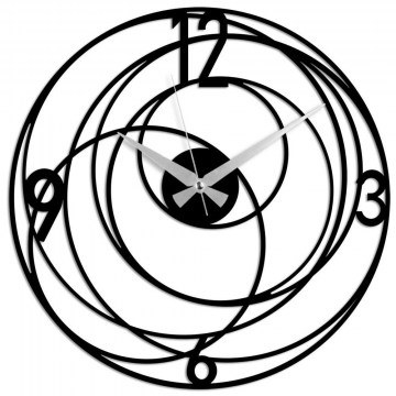 Wall Clock Internal 891TNL2445 49x49cm Black Wallity