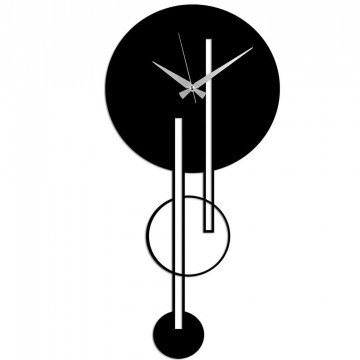 Wall Clock Full Empty 891TNL2443 32x62cm Black Wallity