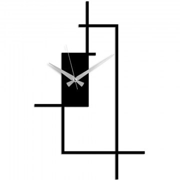 Wall Clock Corner 891TNL2439 49x30cm Black Wallity