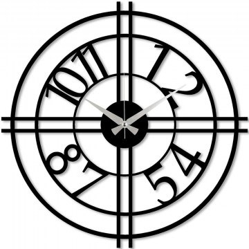 Wall Clock 891TNL2197 D49cm Black Wallity