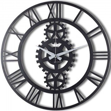 Wall Clock Gear 805BSG1107 D70cm Black Wallity