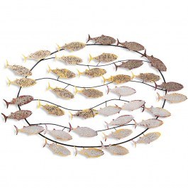 Wall Decorative Fishes 930DYU1273 94x4x58cm Multi-Gold Wallity MULTI-GOLD