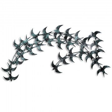 Διακοσμητικό Τοίχου Kirlangic 930DYU1246 75x136cm Black-Blue Wallity
