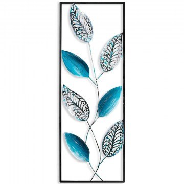 Διακοσμητικό Τοίχου Leaf 930DYU1237 32x90cm Black-Blue Wallity