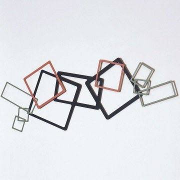 Διακοσμητικό Τοίχου 507ATP1215 45x116cm Multi-Black Wallity