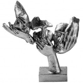 Διακοσμητικές Φιγούρες 565TNL1334 30x9x32cm Silver Aberto Design SILVER