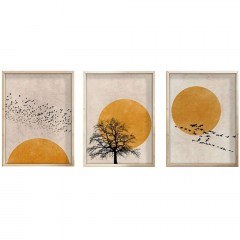 Κάδρα (Σετ 3Τμχ) 693BSE1310 50x70cm Multi Wallity