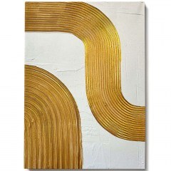 Canvas Painting 3D 112RGN1153 50x70cm White-Gold Wallity