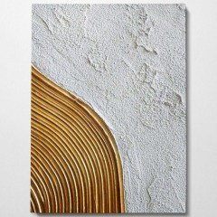 Canvas Painting 3D 112RGN1118 70x100cm White-Gold Wallity