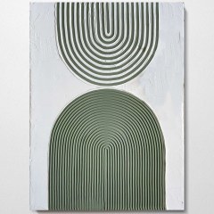 Canvas Painting 3D 112RGN1110 70x100cm White-Green Wallity