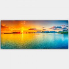 Πίνακας Καμβάς 451ERN1251 120x50cm Multi Wallity