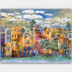 Πίνακας Καμβάς 441HPE2641 100x70cm Multi Wallity