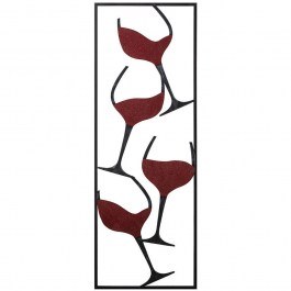 Διακοσμητικό Τοίχου Wine 279ENZ2572 32x5x90cm Black-Red Wallity BLACK-RED