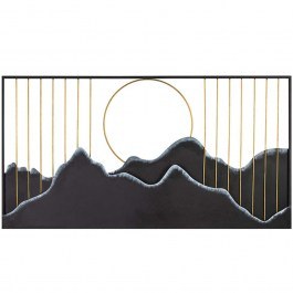 Διακοσμητικό Τοίχου Sagarmatha 279ENZ2564 114x4x60cm Black Wallity BLACK