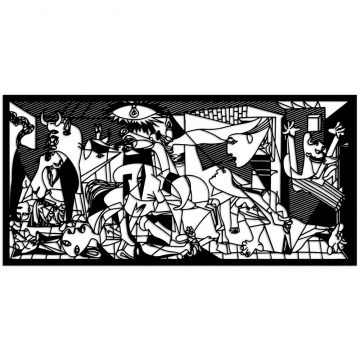 Διακοσμητικό Τοίχου Picassso 891TNL3564 85x40cm Black Wallity