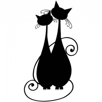 Διακοσμητικό Τοίχου Cat 891TNL3531 30x60cm Black Wallity