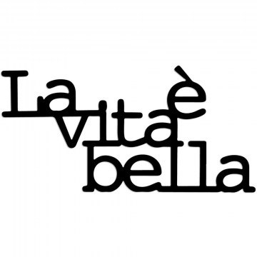 Wall Decorative Vita E Bella 891TNL3481 60x30cm Black Wallity