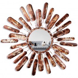 Wall Mirror Sun 930DYU1514 75x4x75cm Rust Wallity RUST