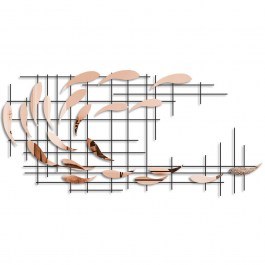 Διακοσμητικό Τοίχου Sheen 891TNL2411 100x4x45cm Black-Copper Wallity BLACK-COPPER