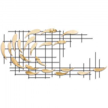 Διακοσμητικό Τοίχου Sheen 891TNL2410 100x4x45cm Black-Gold Wallity