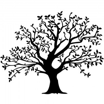 Διακοσμητικό Τοίχου Monumental Tree 899SKL2486 54x70cm Black Wallity