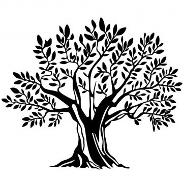 Διακοσμητικό Τοίχου Monumental Tree 899SKL2424 58x70cm Black Wallity