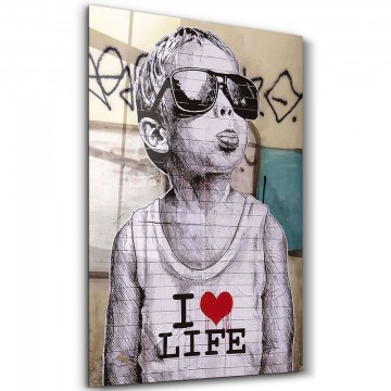 Tempered Glass Painting 672BRS5150 70x110cm Multi Wallity