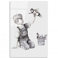 Tempered Glass Painting 123BZM1348 45x65cm Multi Wallity