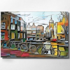 Tempered Glass Painting 698GLS1561 45x30cm Multi Wallity