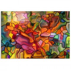 Πίνακας Γυάλινος 695CRS1235 70x50cm Multi Wallity