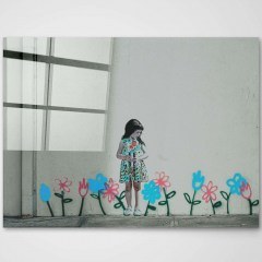 Tempered Glass Painting 681BRS1316 70x50cm Multi Wallity