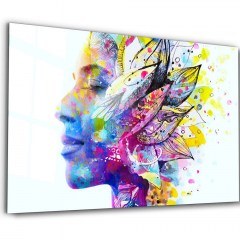 Tempered Glass Painting 672BRS4859 110x70cm Multi Wallity