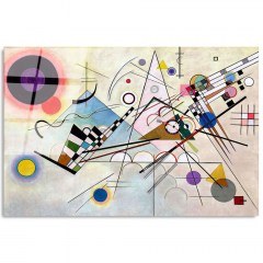 Tempered Glass Painting 123BZM1509 70x50cm Multi Wallity