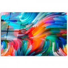 Πίνακας Γυάλινος 123BZM1360 70x50cm Multi Wallity