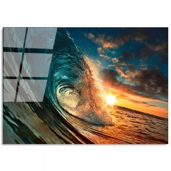 Πίνακας Γυάλινος 123BZM1327 100x70cm Multi Wallity