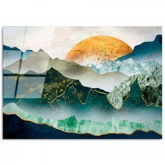 Tempered Glass Painting 123BZM1291 100x70cm Multi Wallity