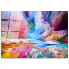 Tempered Glass Painting 123BZM1286 100x70cm Multi Wallity
