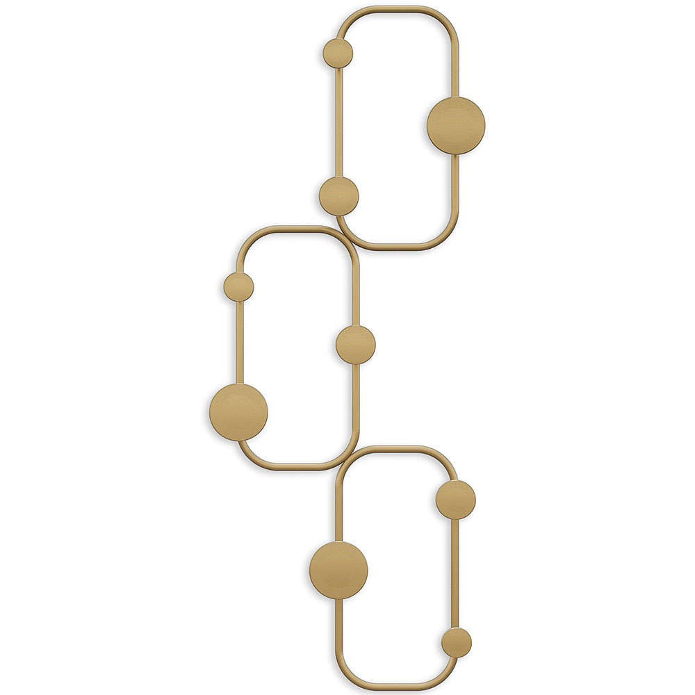 Κρεμάστρα Τοίχου 9 Θέσεων Lizzard 494PYT1164 28x5x70cm Gold Wallity