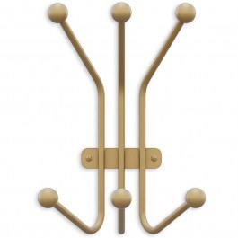 Wall Hanger 6 Seats Ant 494PYT1148 23x13x30cm Gold Wallity GOLD